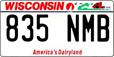 WI license plate 835NMB