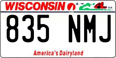 WI license plate 835NMJ