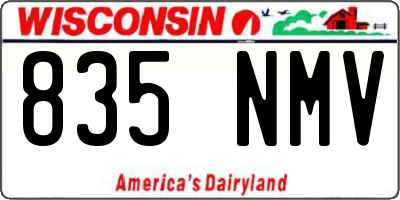 WI license plate 835NMV