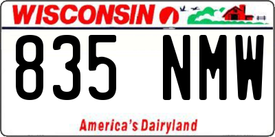 WI license plate 835NMW