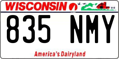 WI license plate 835NMY