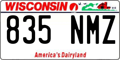 WI license plate 835NMZ