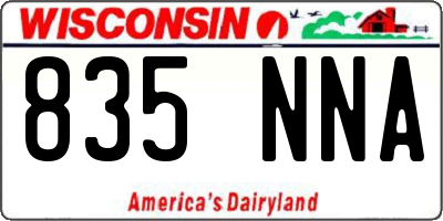 WI license plate 835NNA