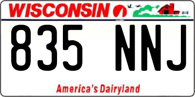 WI license plate 835NNJ