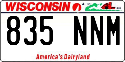 WI license plate 835NNM