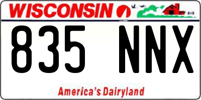 WI license plate 835NNX