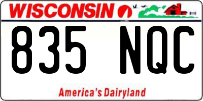 WI license plate 835NQC