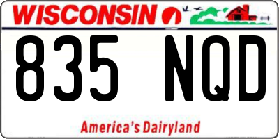 WI license plate 835NQD