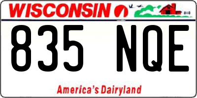 WI license plate 835NQE