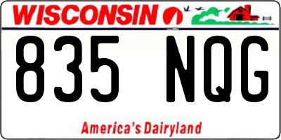 WI license plate 835NQG