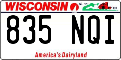 WI license plate 835NQI