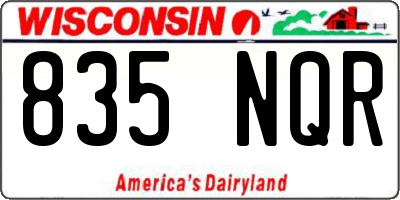 WI license plate 835NQR