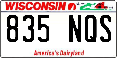WI license plate 835NQS