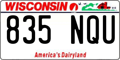 WI license plate 835NQU