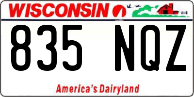 WI license plate 835NQZ