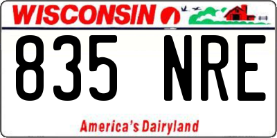 WI license plate 835NRE