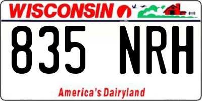 WI license plate 835NRH