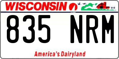 WI license plate 835NRM
