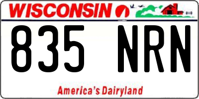 WI license plate 835NRN