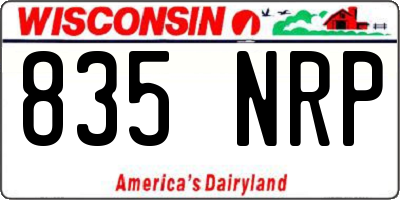 WI license plate 835NRP