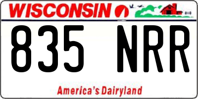 WI license plate 835NRR