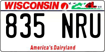 WI license plate 835NRU