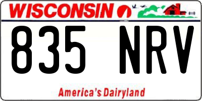 WI license plate 835NRV