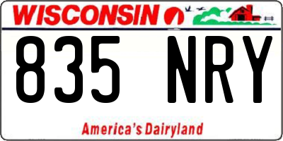 WI license plate 835NRY