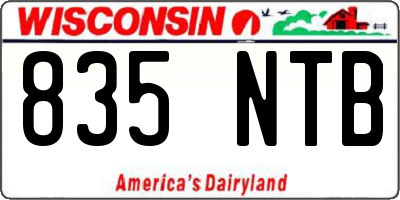 WI license plate 835NTB
