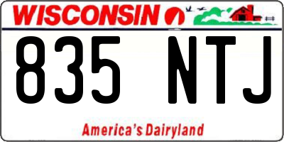 WI license plate 835NTJ