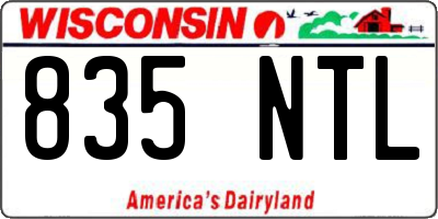 WI license plate 835NTL