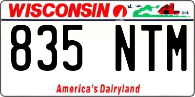 WI license plate 835NTM