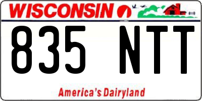 WI license plate 835NTT