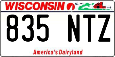 WI license plate 835NTZ