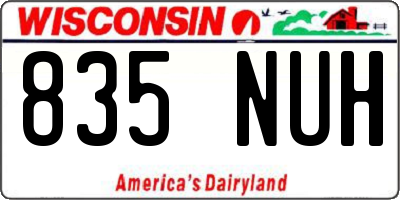 WI license plate 835NUH