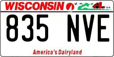 WI license plate 835NVE
