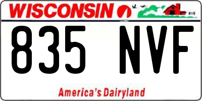WI license plate 835NVF