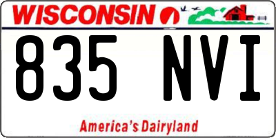 WI license plate 835NVI