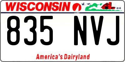 WI license plate 835NVJ