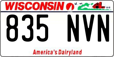 WI license plate 835NVN