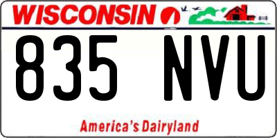 WI license plate 835NVU