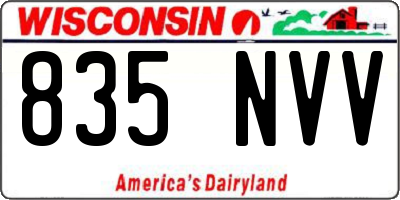 WI license plate 835NVV