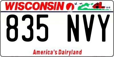 WI license plate 835NVY