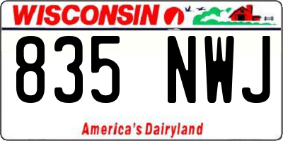WI license plate 835NWJ