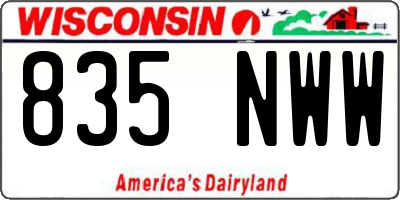 WI license plate 835NWW