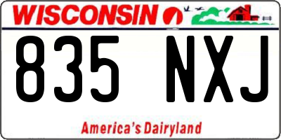 WI license plate 835NXJ