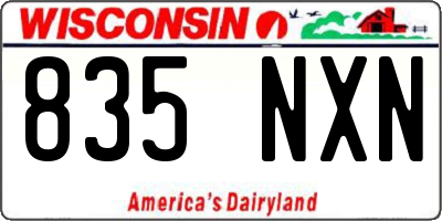 WI license plate 835NXN