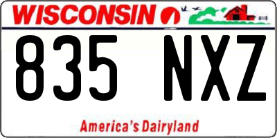 WI license plate 835NXZ