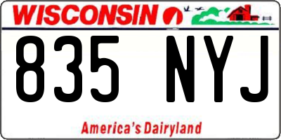 WI license plate 835NYJ