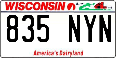 WI license plate 835NYN